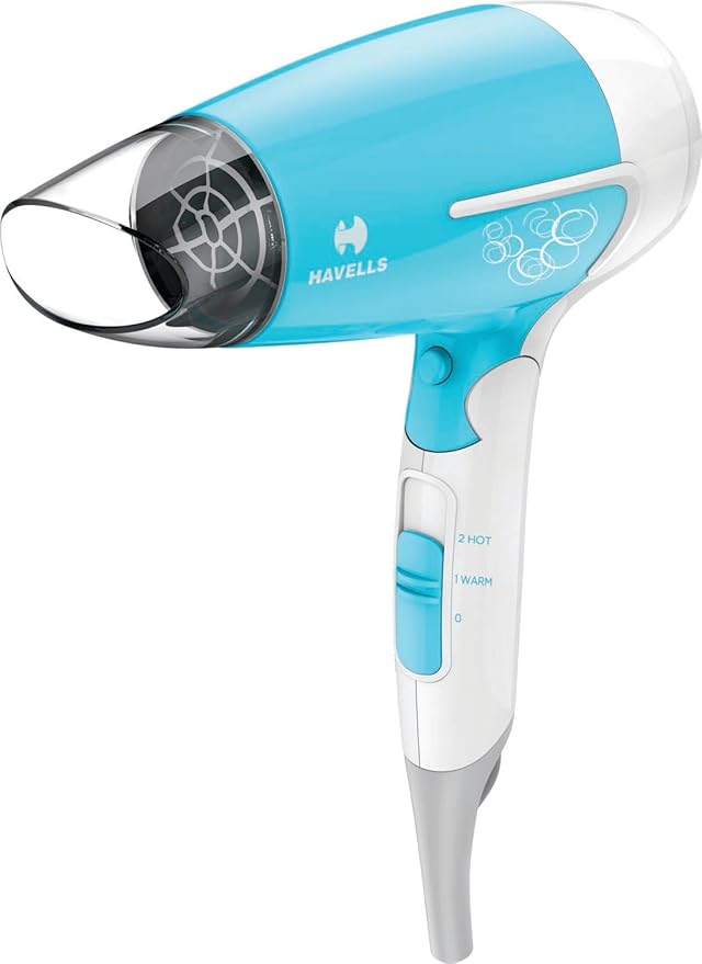 Havells 1200 Watts Foldable Hair Dryer; 3 Heat Settings With Cool Shot