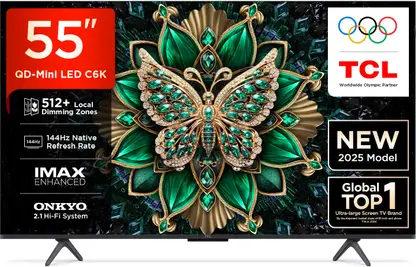TCL C6K 139 cm (55 inch) Ultra HD (4K) Mini LED Smart Google TV 2025 Edition with 512+ Local Dimming Zones | High HDR Brightness