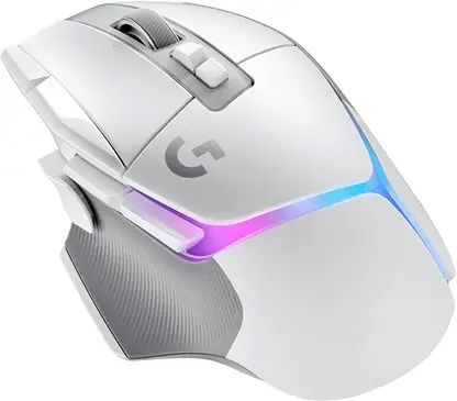 Logitech G502X Lightspeed Plus/Hero 25k Sensor/8LED RGB/Adj.DPI Shift butt.,upto 25600DPI Wireless Ambidextrous Optical Gaming Mouse  (2.4GHz Wireless, White)