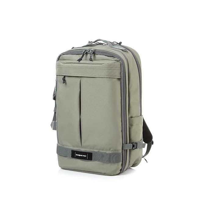 SAMSONITE Red Vickson 3Way Backpack 34 Cms Khakhi Polyester Premium Laptop Backpacks for Travel 17" laptop & Ipad compatible